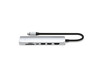Satechi USB-C 7-in-1 Slim Multiport Adapter mit Ethernet, silber