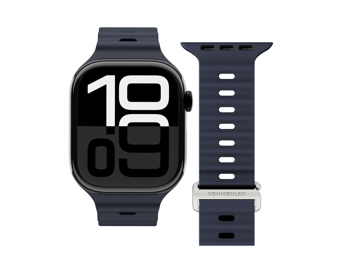 Vonmählen Wave-Armband 2 für Apple Watch 42/44/45/49 mm, dunkelblau
