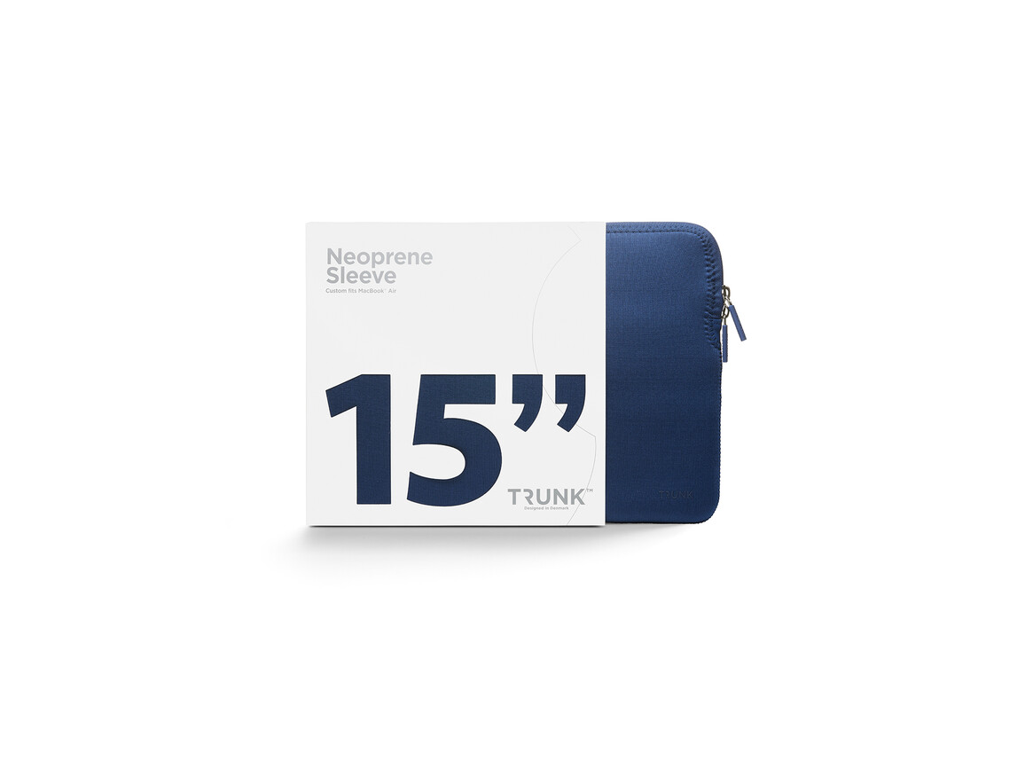 Trunk Neopren Sleeve für MacBook Air 15", navyblau