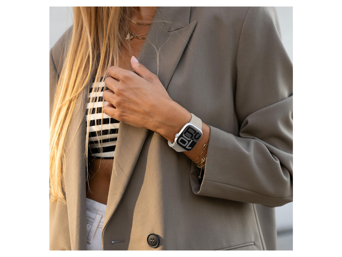 Vonmählen Classic 2 Silikonarmband für Apple Watch (42 / 44 / 45 / 49 mm), beige