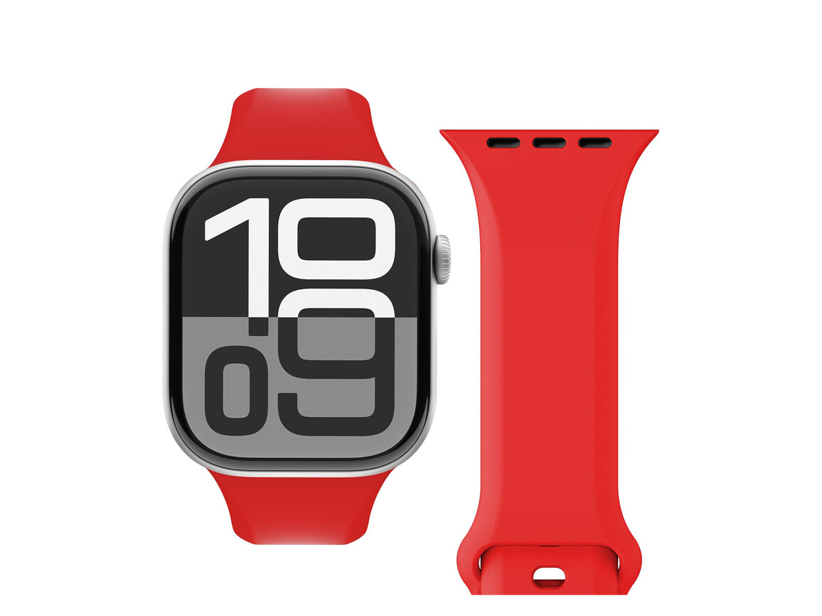Vonmählen Classic 2 Silikonarmband für Apple Watch 42/44/45/49 mm, rot