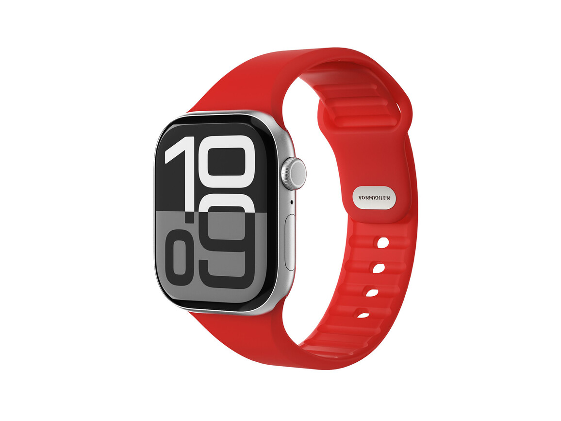 Vonmählen Classic 2 Silikonarmband für Apple Watch 42/44/45/49 mm, rot