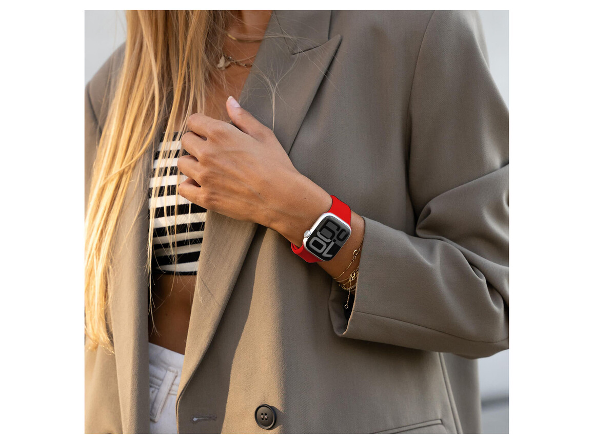 Vonmählen Classic 2 Silikonarmband für Apple Watch 42/44/45/49 mm, rot