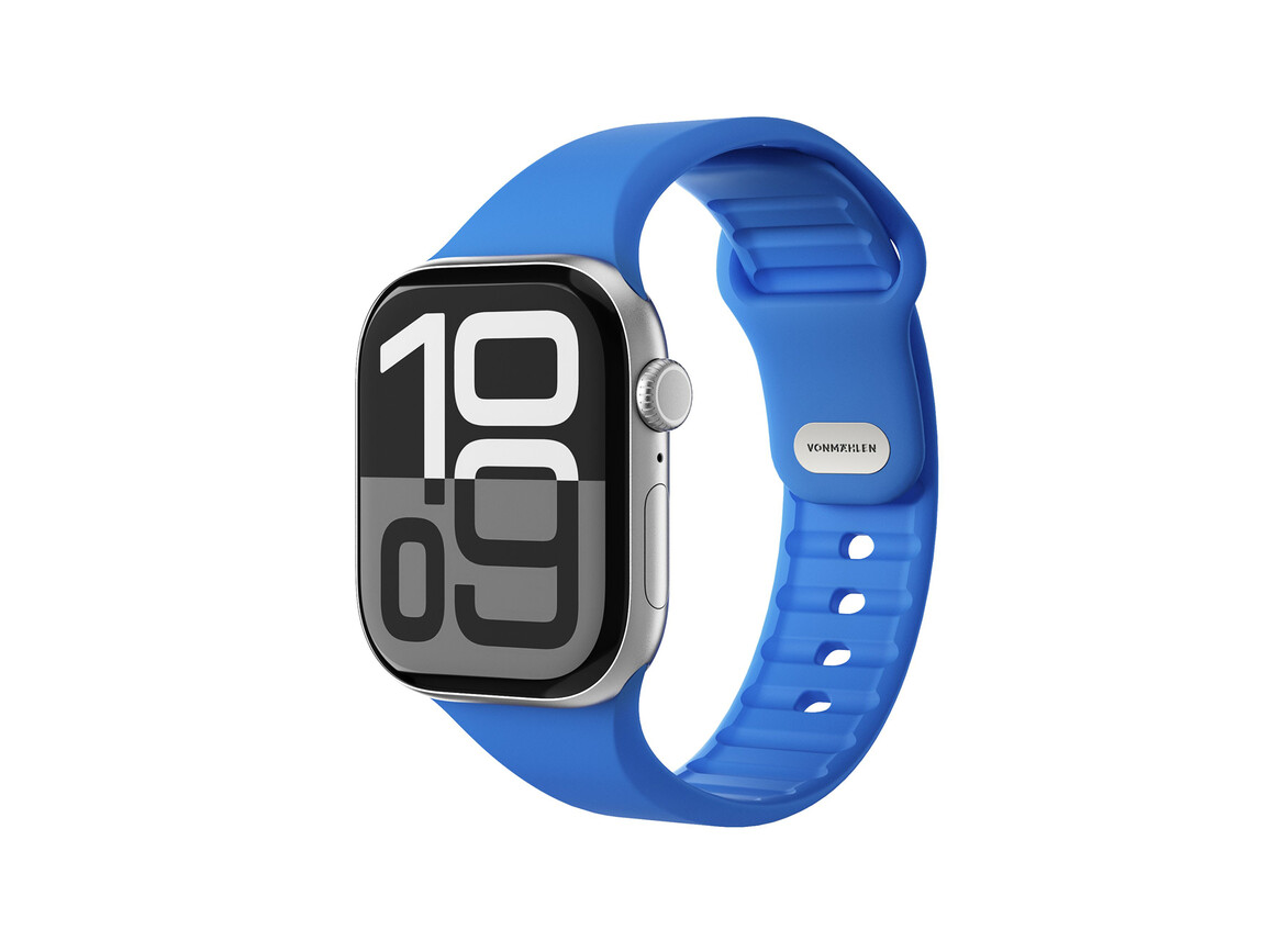 Vonmählen Classic 2 Silikonarmband für Apple Watch (42 / 44 / 45 / 49 mm), blau