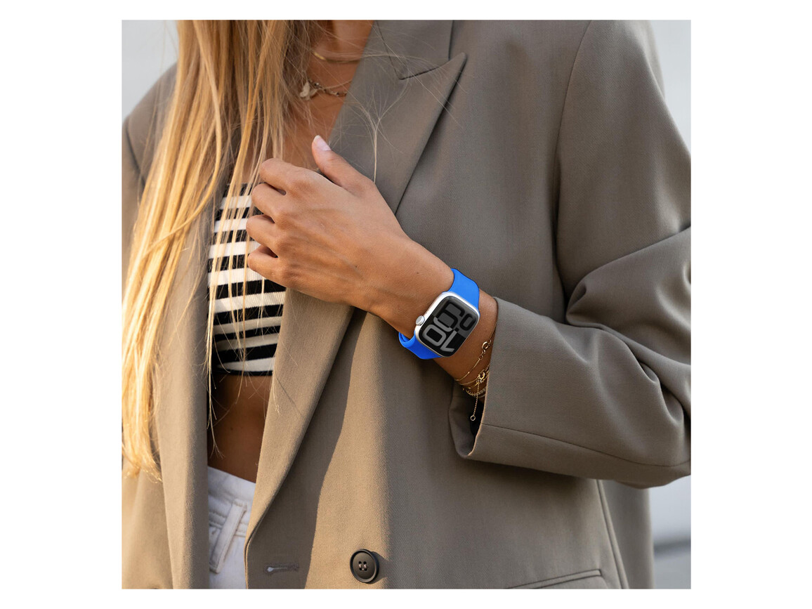 Vonmählen Classic 2 Silikonarmband für Apple Watch (42 / 44 / 45 / 49 mm), blau