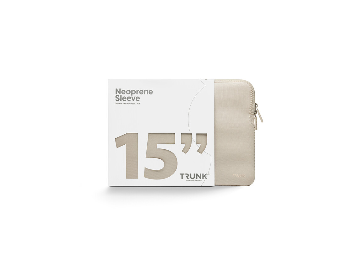 Trunk Neopren Sleeve für MacBook Air 15", beige >