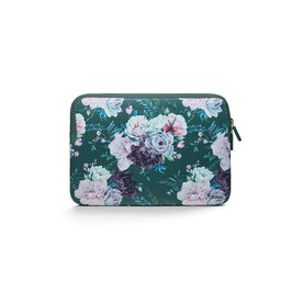 Trunk Neopren Sleeve für MacBook Air (2022/2024) 13&amp;quot;, Green Flower