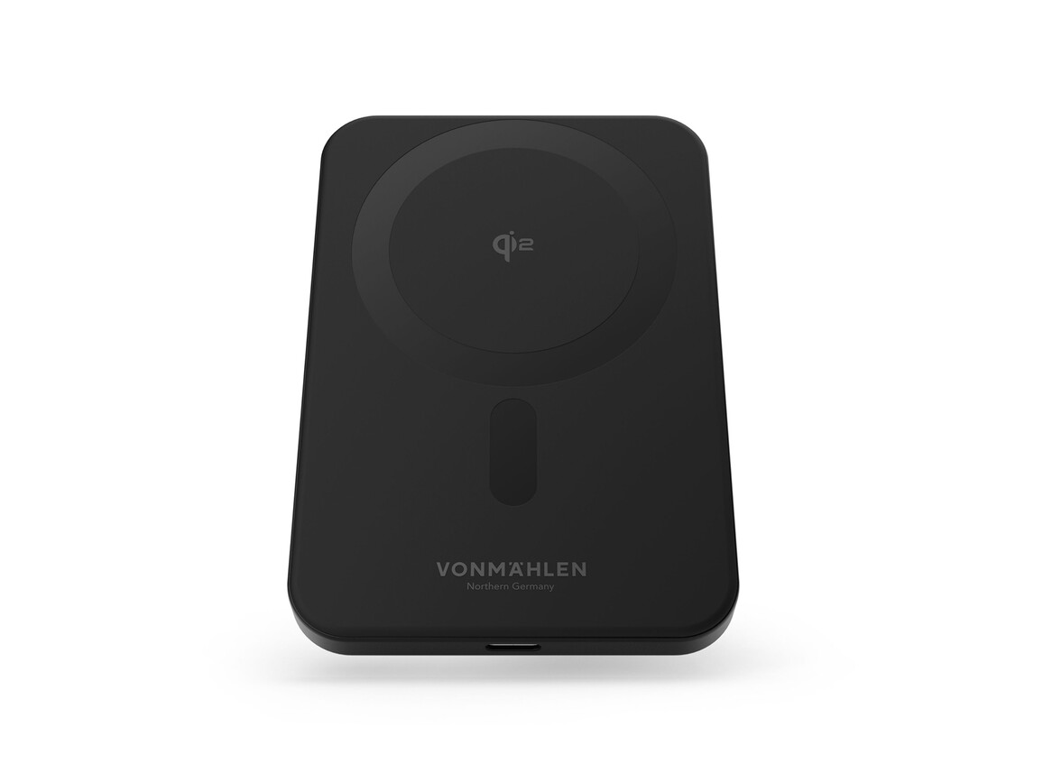 Vonmählen Evergreen Mag, magnetische Powerbank, 5.000 mAh, schwarz
