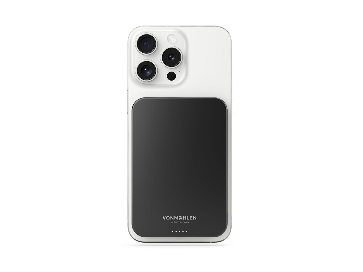 Vonmählen Evergreen Mag, magnetische Powerbank, 5.000 mAh, schwarz