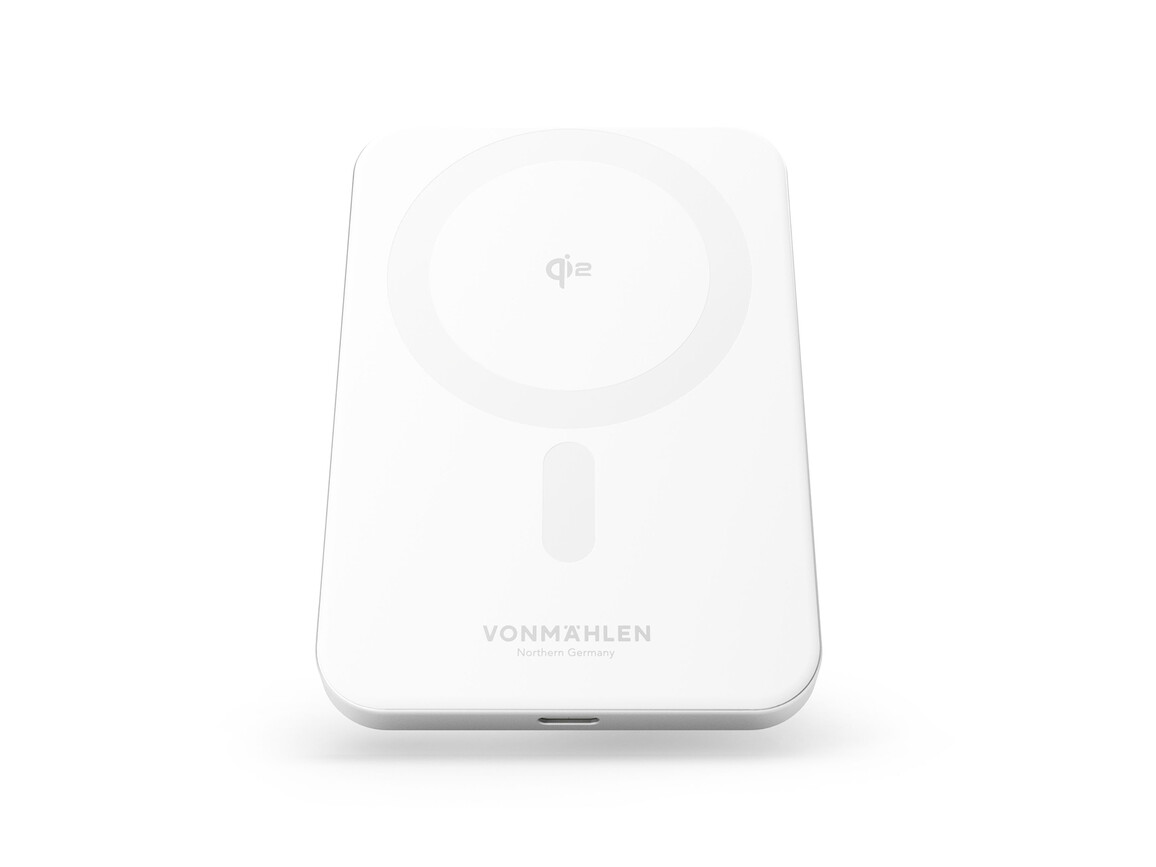 Vonmählen Evergreen Mag, magnetische Powerbank, 5.000 mAh, weiß