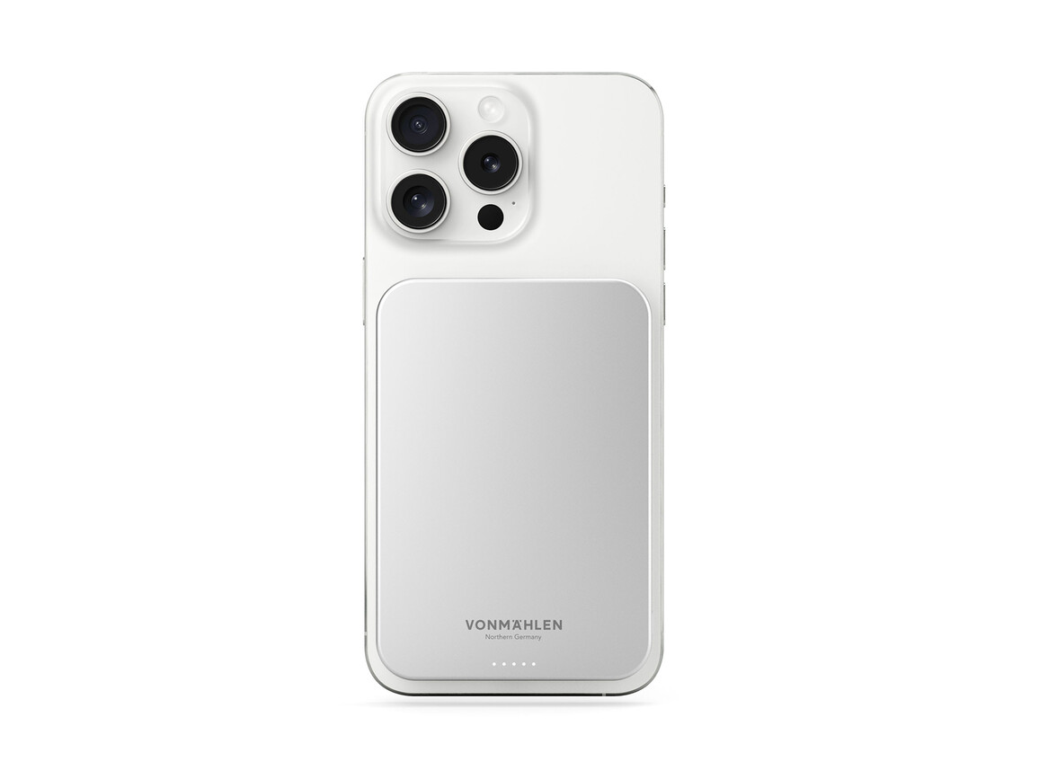 Vonmählen Evergreen Mag, magnetische Powerbank, 5.000 mAh, weiß