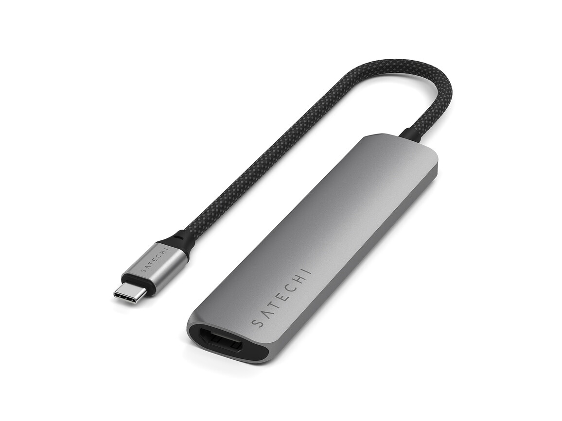 Satechi USB-C 6-in 1 Slim Multiport Adapter 4K, space grau