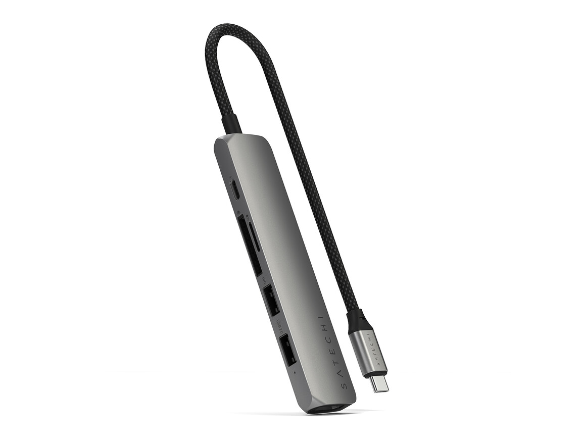 Satechi USB-C 6-in 1 Slim Multiport Adapter 4K, space grau