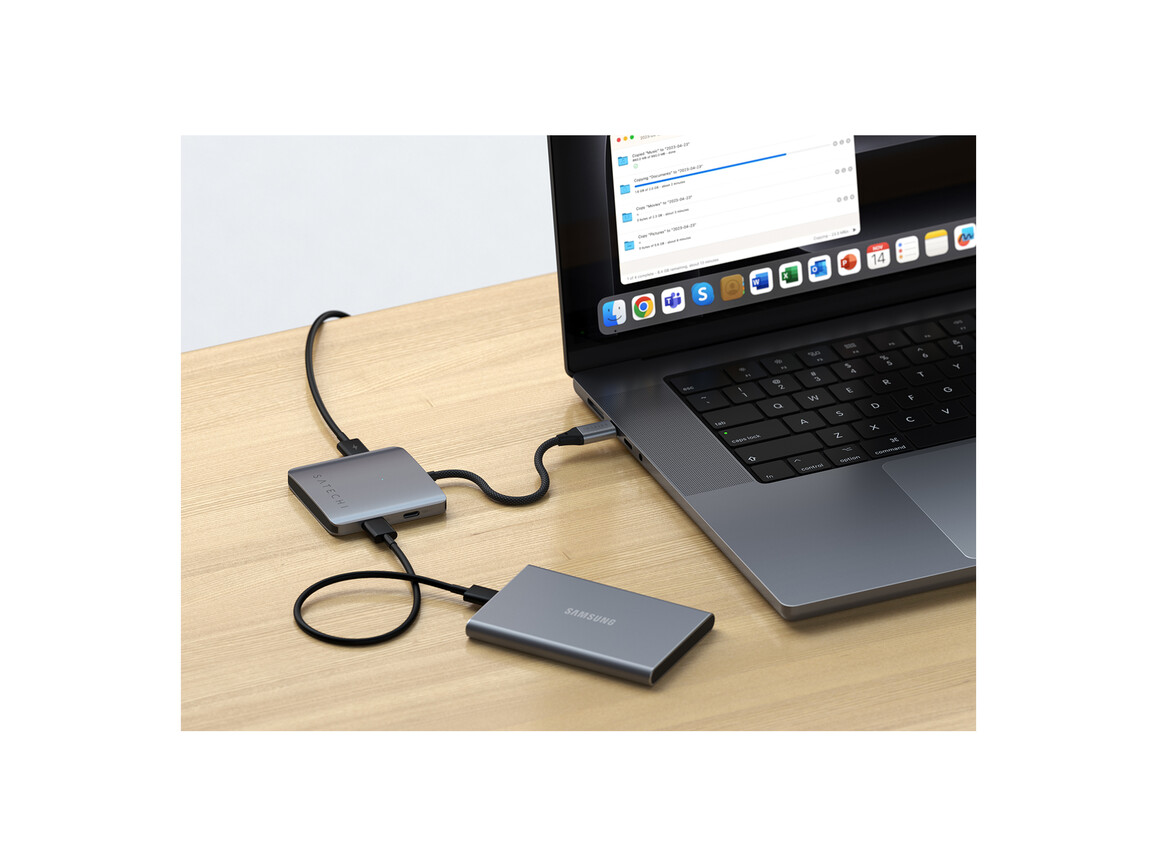 Satechi USB-C PD 4-Port Hub, space grau