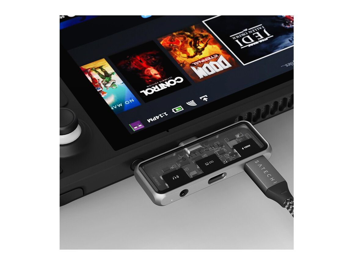 Satechi USB-C PD Mobile XR Hub, 3,5mm Audio, space grau Satechi USB-C PD Mobile XR Hub, 3,5mm Audio, space grau