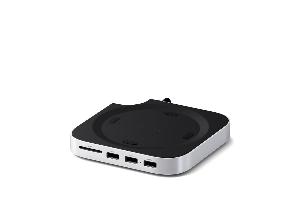 Satechi Stand Hub für Mac Mini M4 mit SSD Gehäuse, silber Satechi Stand Hub für Mac Mini M4 mit SSD Gehäuse, silber