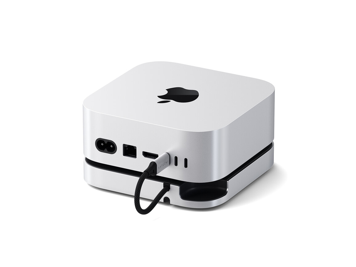 Satechi Stand Hub für Mac Mini M4 mit SSD Gehäuse, silber Satechi Stand Hub für Mac Mini M4 mit SSD Gehäuse, silber