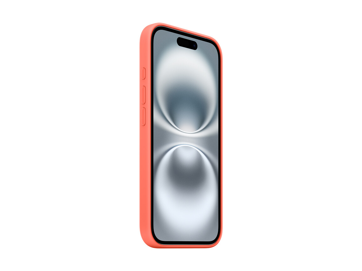 Apple iPhone 16 Silikon Case mit MagSafe, mandarine