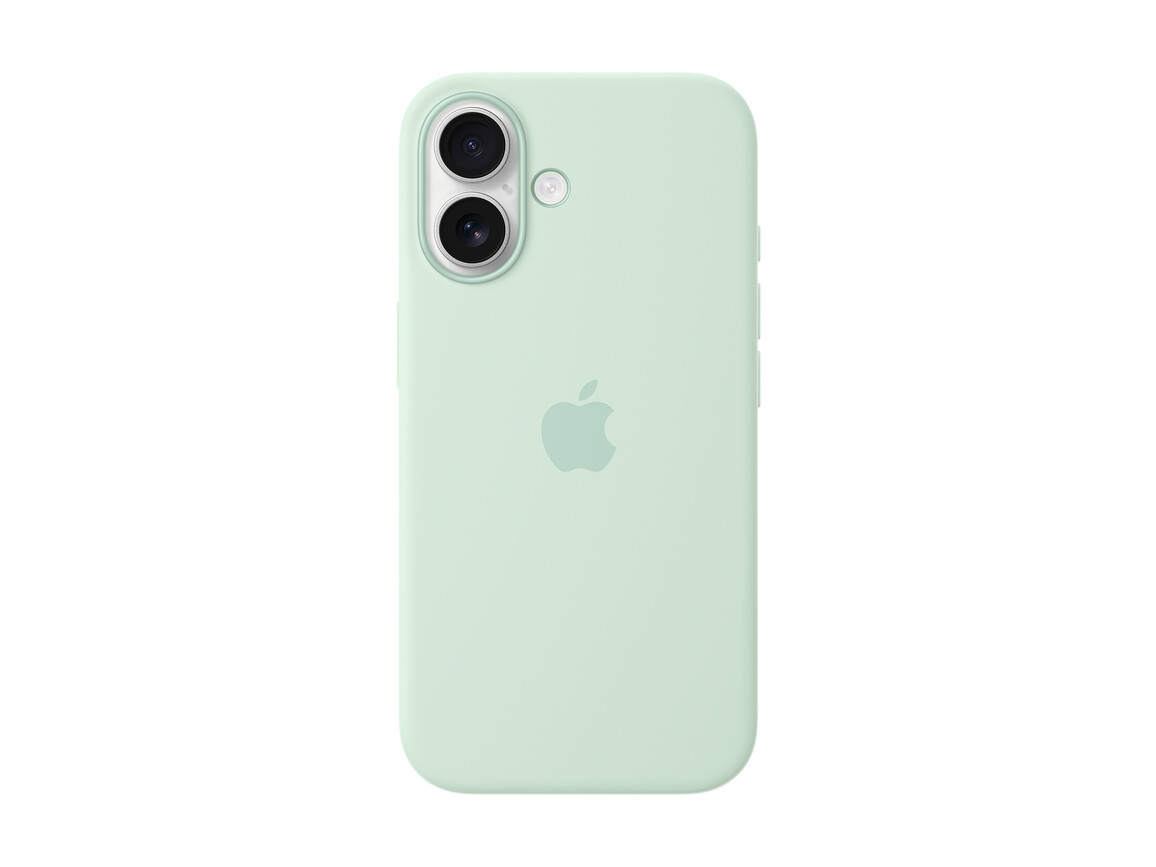 Apple iPhone 16 Silikon Case mit MagSafe, aquamarin