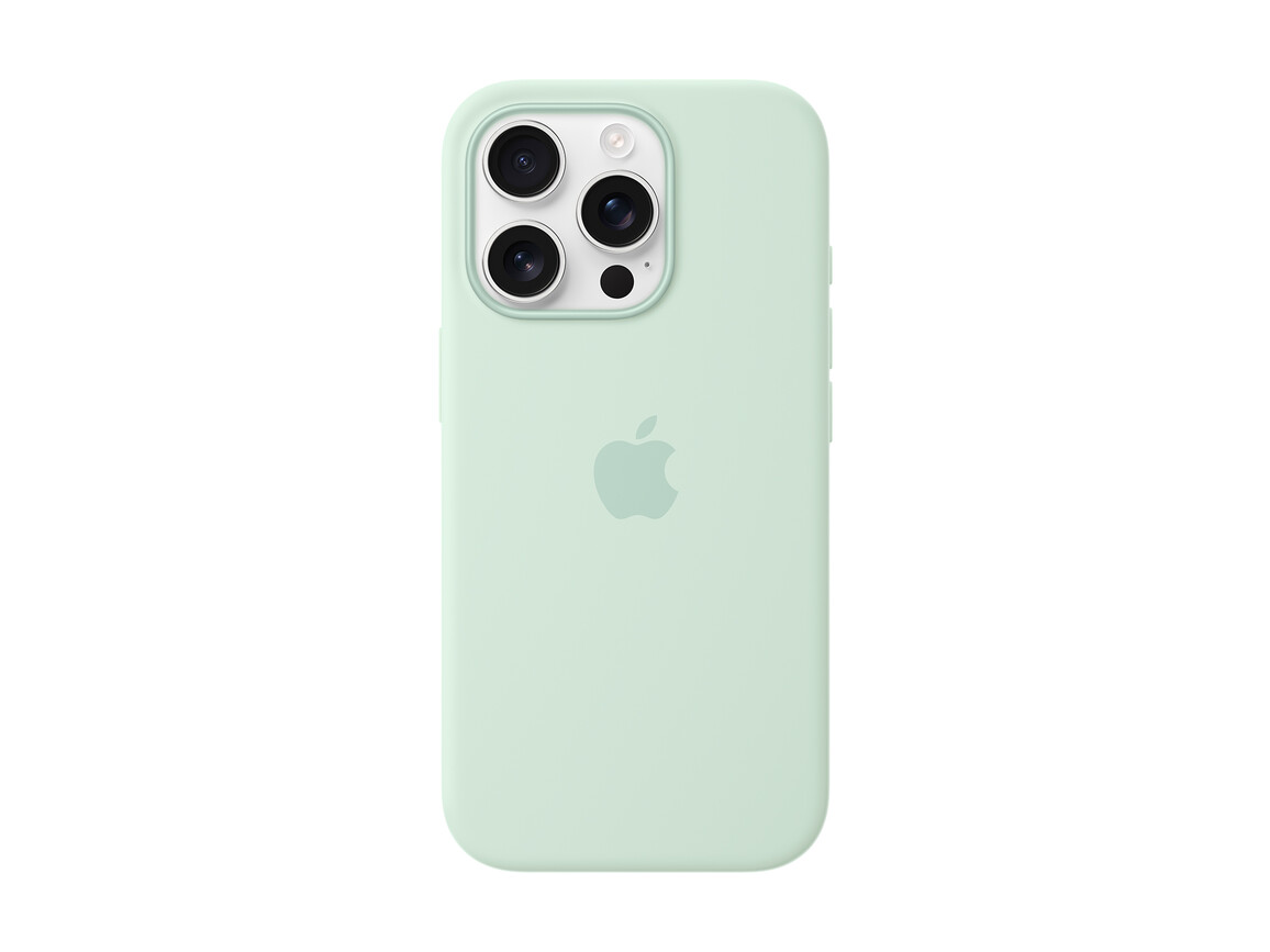 Apple iPhone 16 Pro Silikon Case mit MagSafe, aquamarin