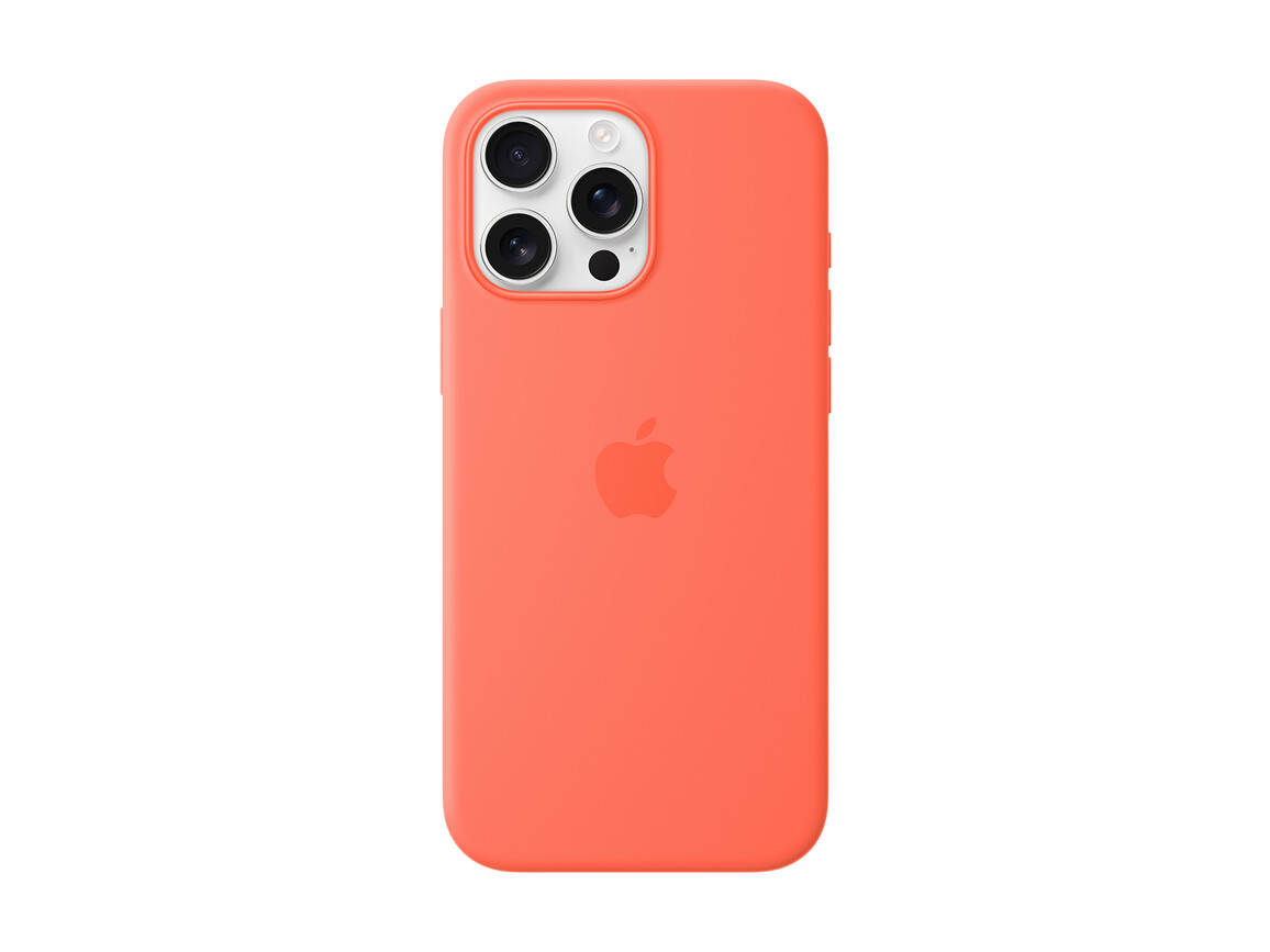 Apple iPhone 16 Pro Max Silikon Case mit MagSafe, mandarine