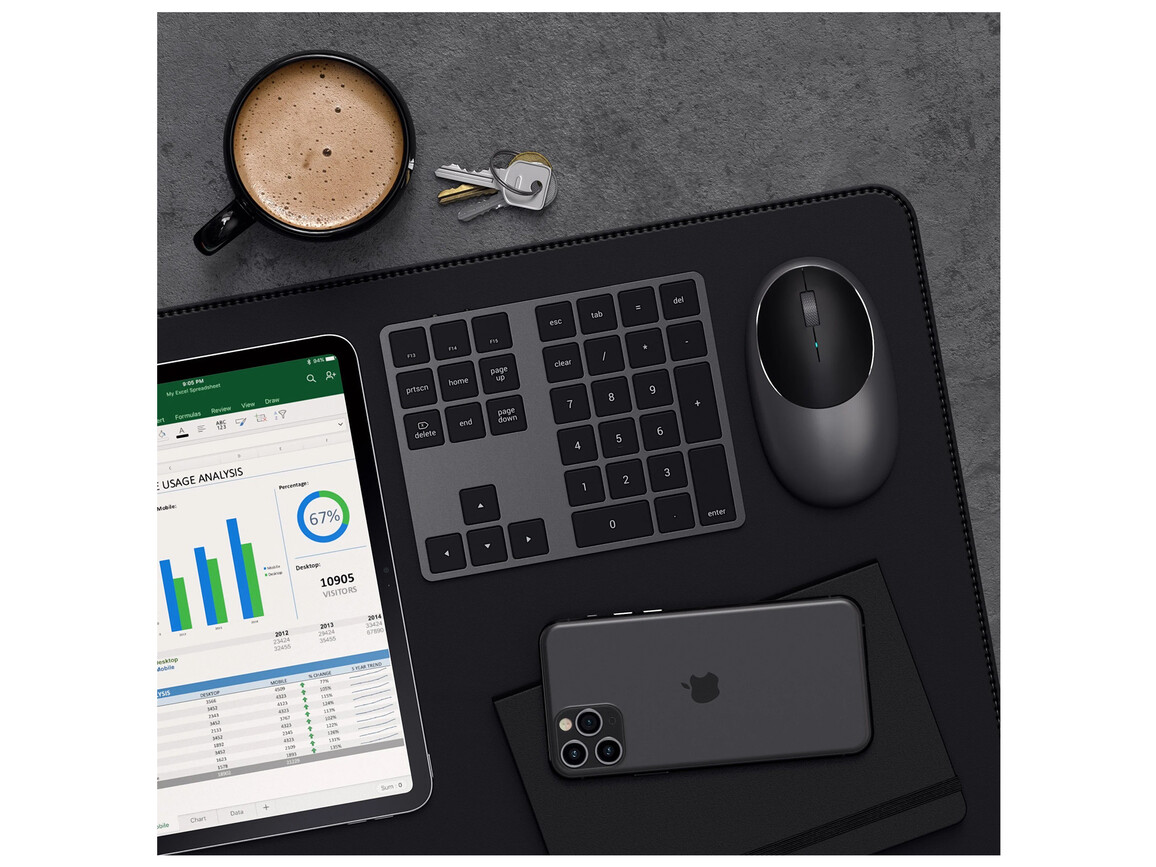 Satechi Extended Wireless Keypad, space grau