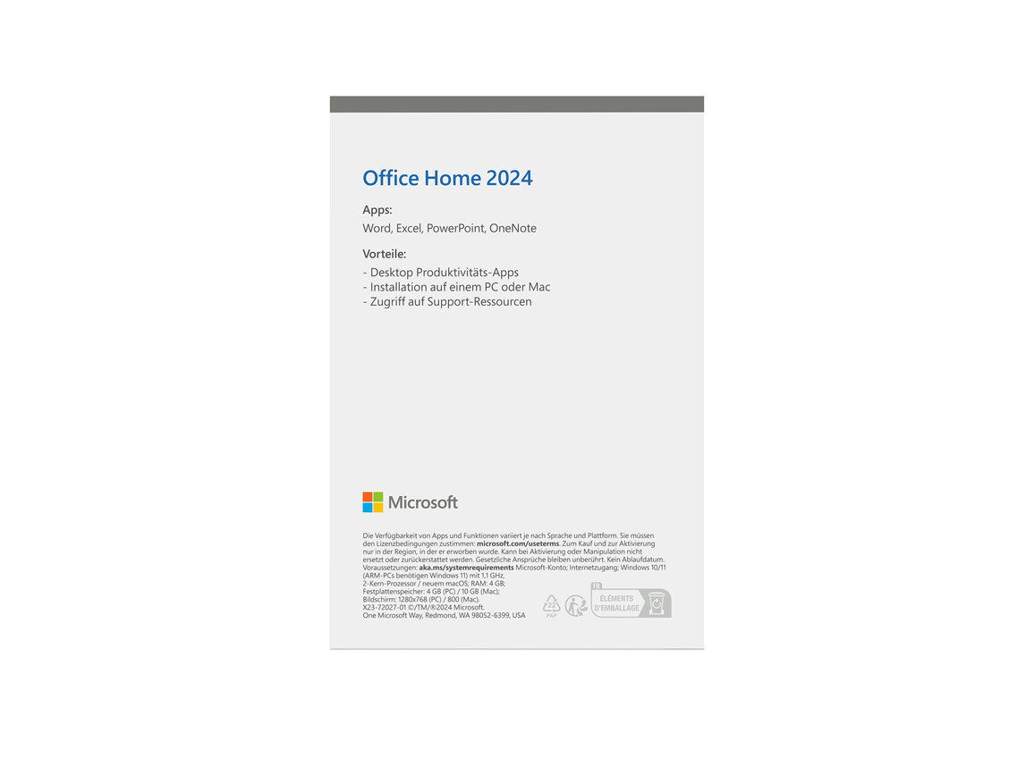 Microsoft Office Home 2024 EU, 1 Lizenz, deutsch