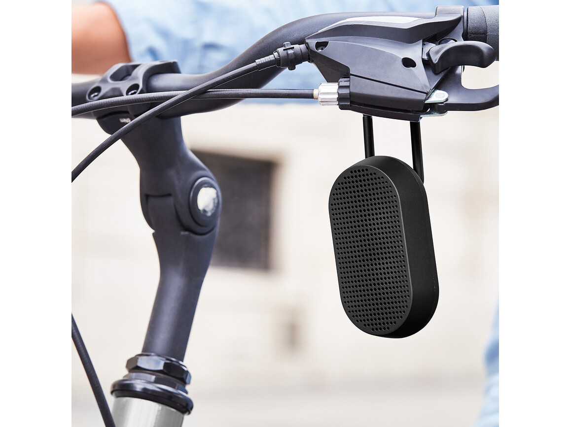 Lexon Mino T tragbarer Lautsprecher mit Karabiner, schwarz