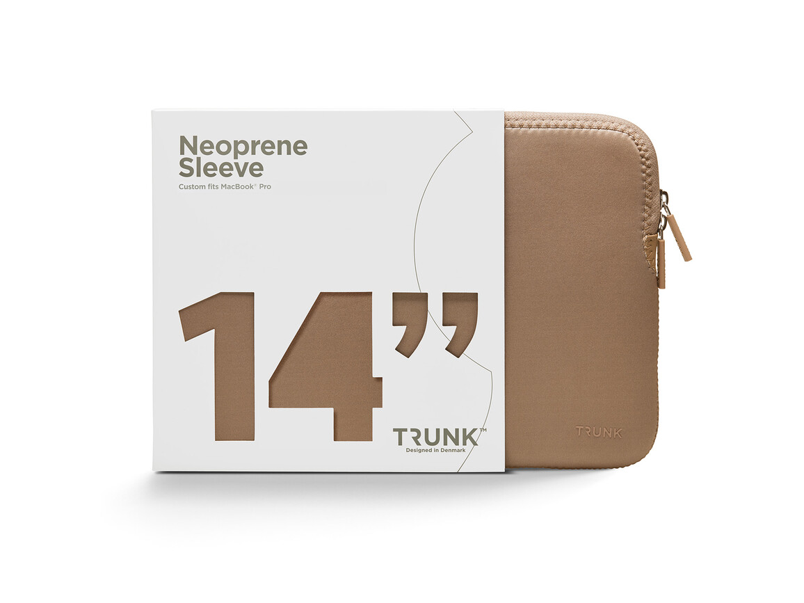 Trunk Neopren Sleeve für MacBook Pro 14", taupe