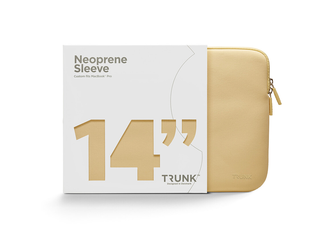 Trunk Neopren Sleeve für MacBook Pro 14&quot;, chardonnay