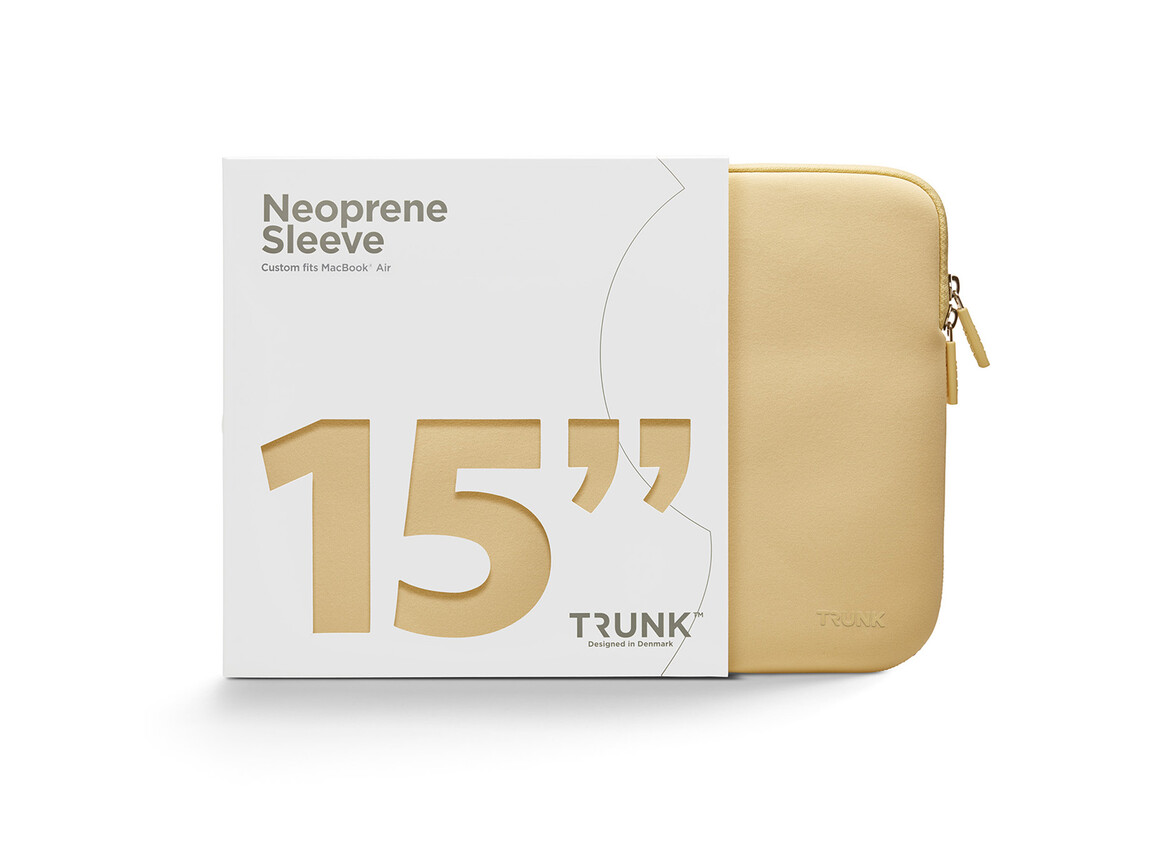 Trunk Neopren Sleeve für MacBook Air 15", chardonnay