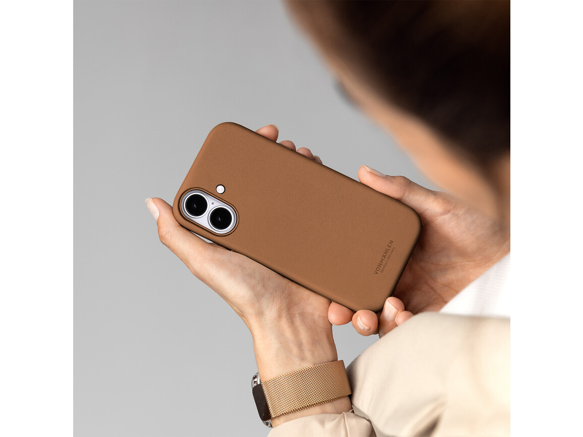 Vonmählen Kunstleder-Case für iPhone 17, braun