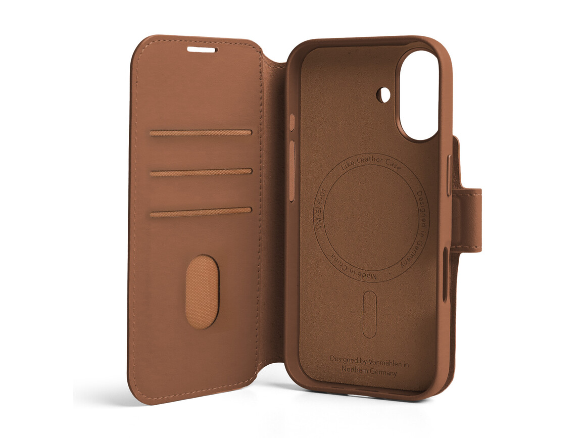 Vonmählen Kunstleder-Folio für iPhone 17, braun