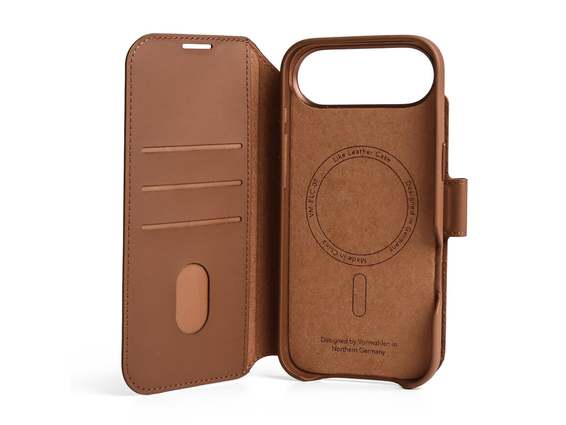 Vonmählen Kunstleder-Folio für iPhone 17 Air, braun