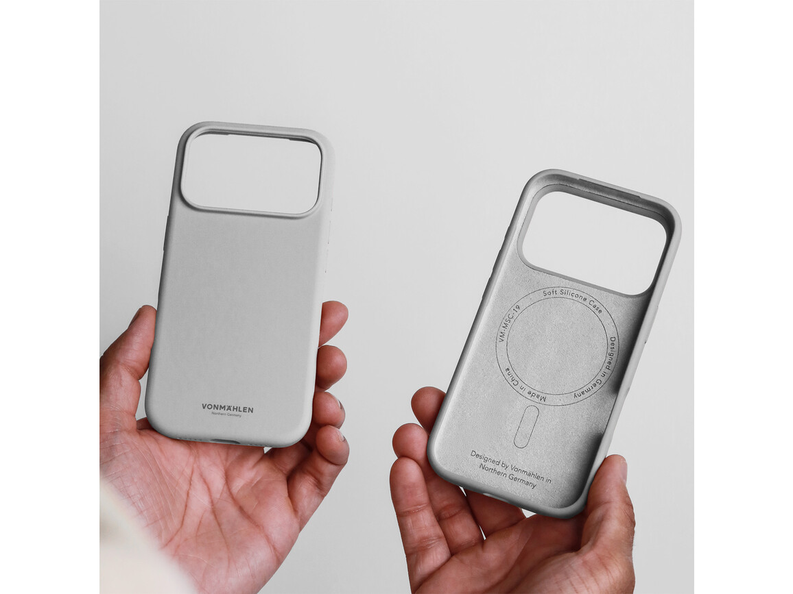 Vonmählen Silikon-Case für iPhone 17 Pro, hellgrau