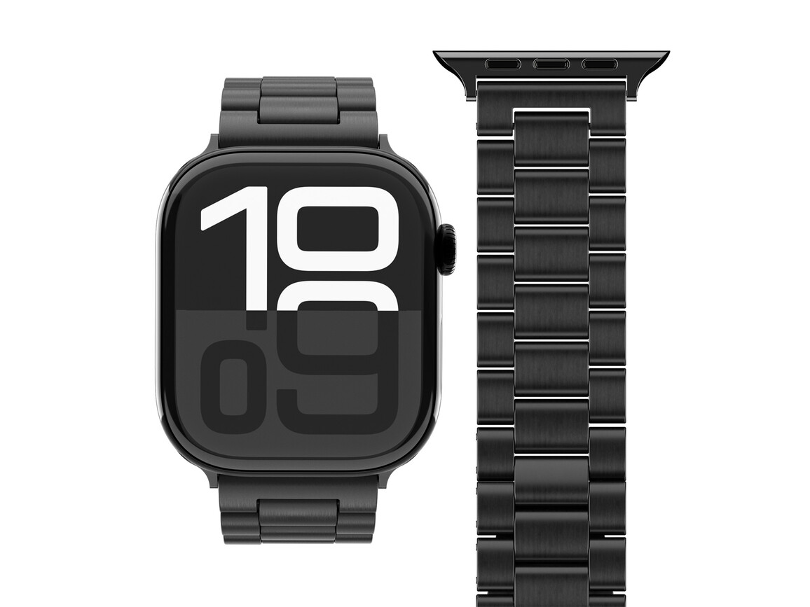 Vonmählen Gliederarmband 2 für Apple Watch 40/41/42mm, schwarz