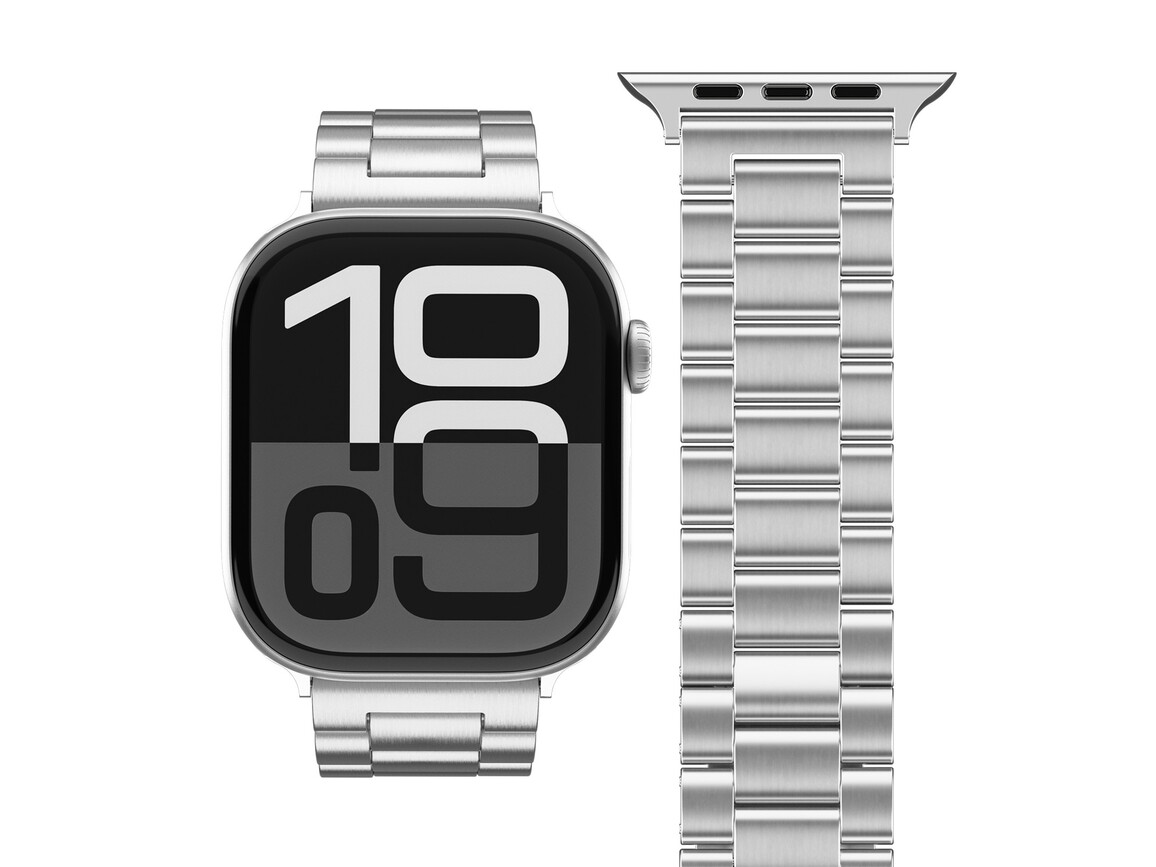Vonmählen Gliederarmband 2 für Apple Watch 44/45/46/49mm, silber