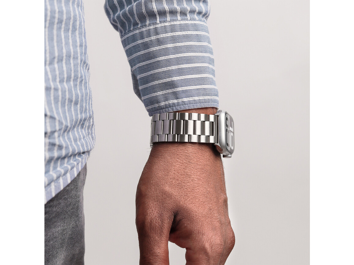 Vonmählen Gliederarmband 2 für Apple Watch 44/45/46/49mm, silber