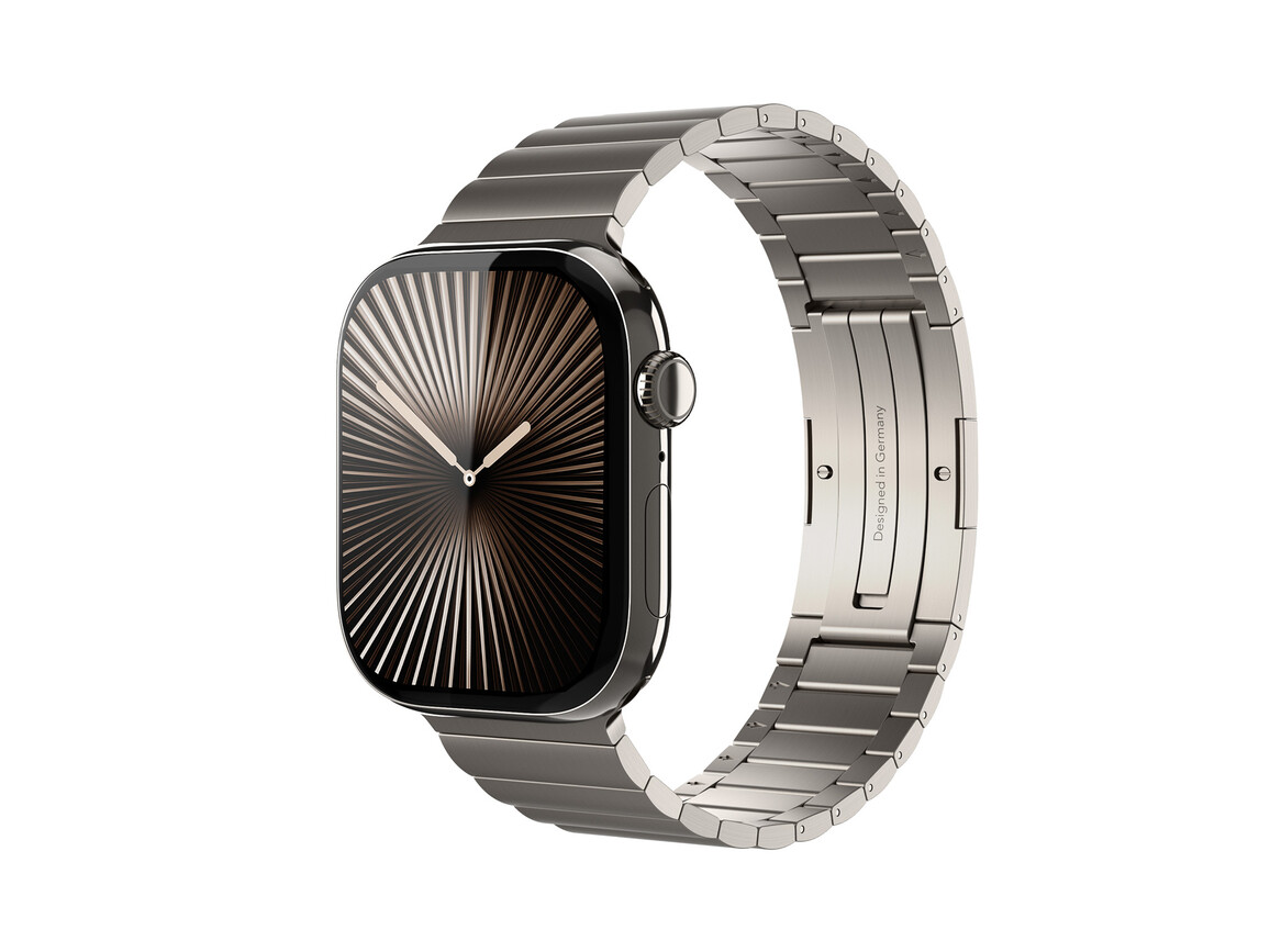 Vonmählen Edelstahl Gliederarmband Pro für Apple Watch 40/41/42mm, wüstensand