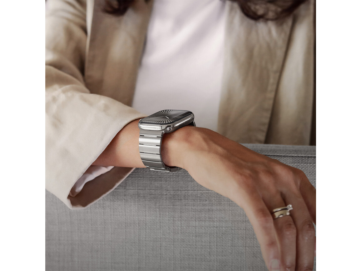 Vonmählen Edelstahl Gliederarmband Pro für Apple Watch 40/41/42mm, wüstensand