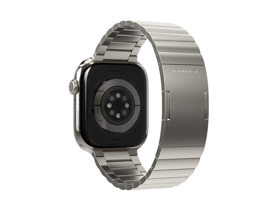 Vonmählen Edelstahl Gliederarmband Pro für Apple Watch 44/45/46/49mm, wüstensand