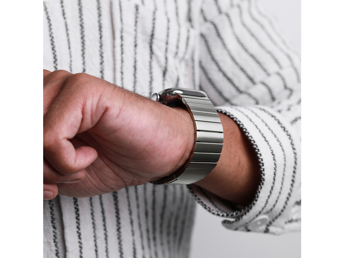 Vonmählen Edelstahl Gliederarmband Pro für Apple Watch 44/45/46/49mm, wüstensand