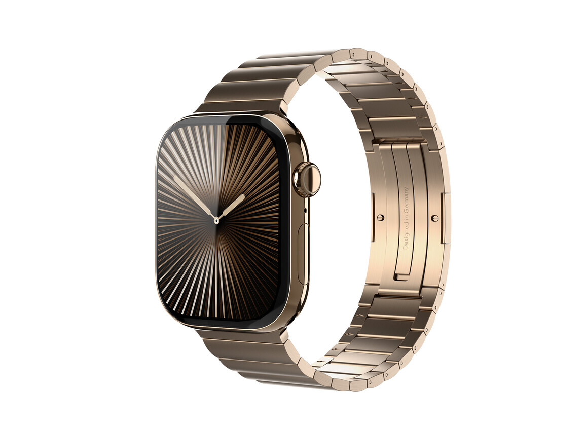 Vonmählen Edelstahl Gliederarmband Pro für Apple Watch 44/45/46/49mm, gold