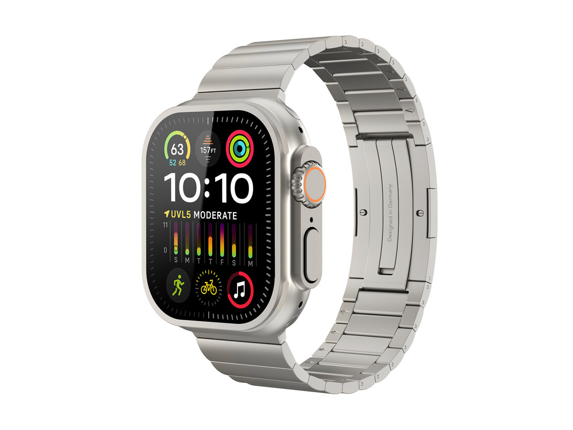 Vonmählen Titan Gliederarmband Pro für Apple Watch 44/45/46/49mm, beige