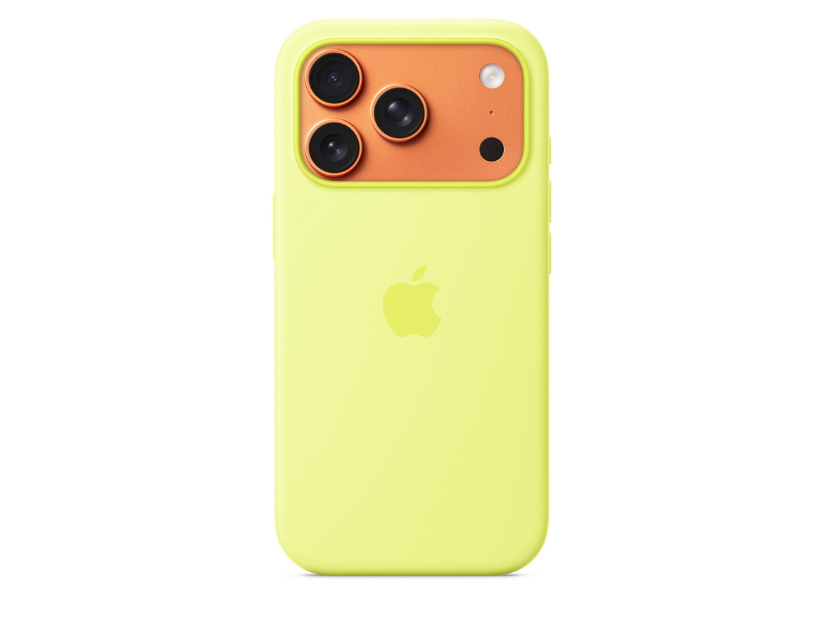 iPhone 17 Pro Silikon Case mit MagSafe - Neongelb