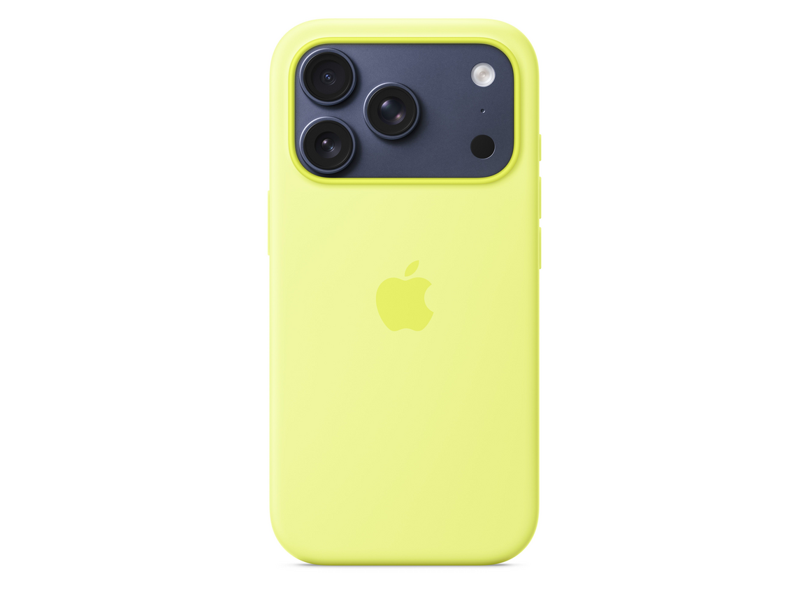 iPhone 17 Pro Silikon Case mit MagSafe - Neongelb