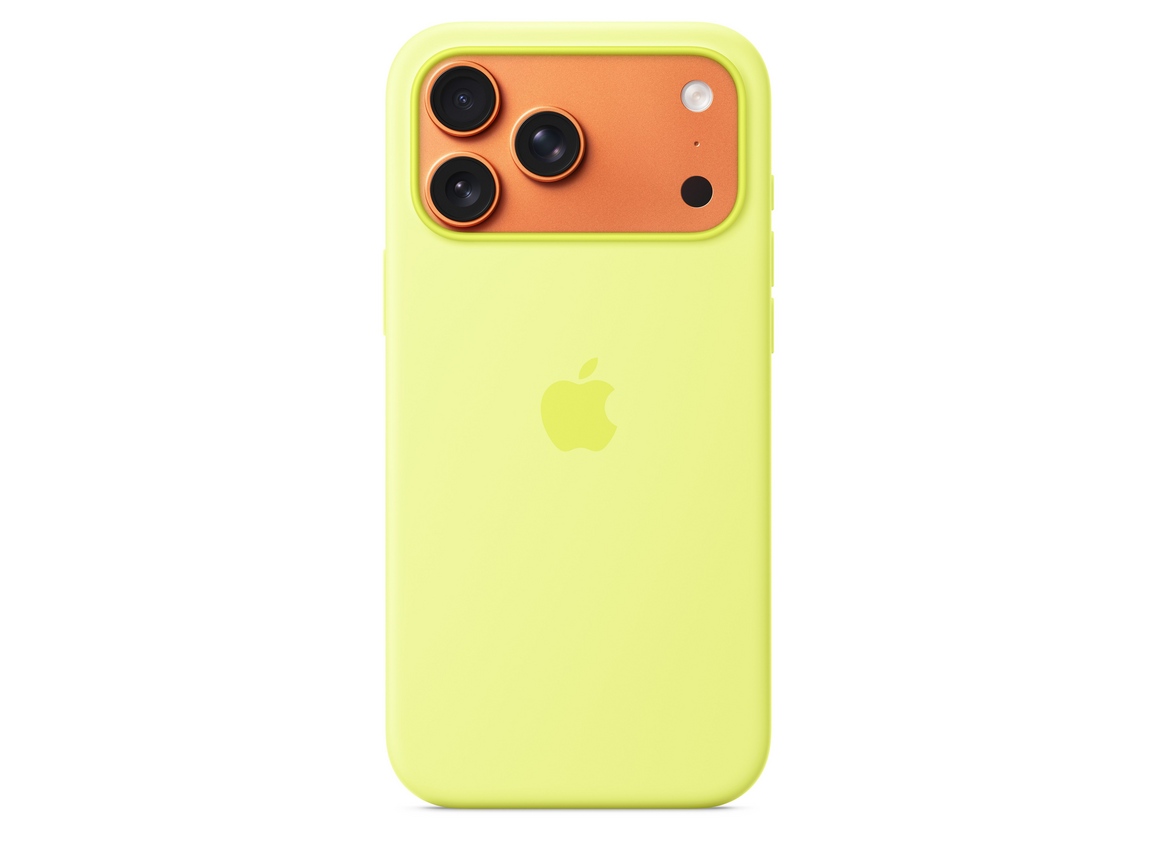 iPhone 17 Pro Max Silikon Case mit MagSafe - Neongelb