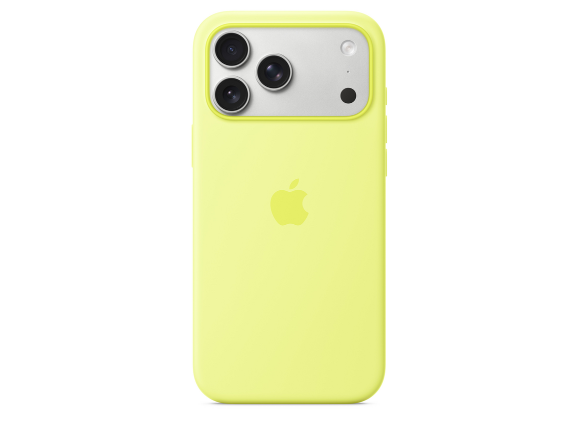 iPhone 17 Pro Max Silikon Case mit MagSafe - Neongelb