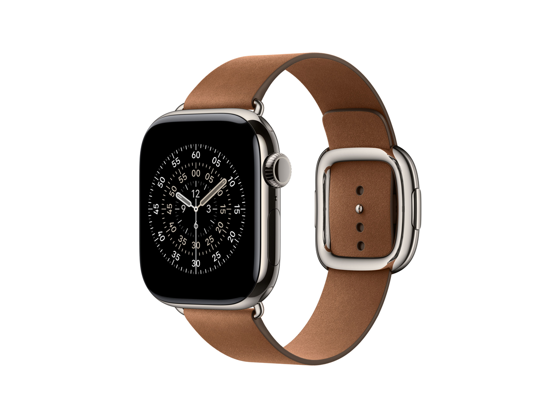42 mm Armband mit Moderner Schließe Karamell - Medium