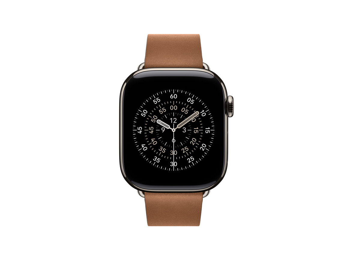 42 mm Armband mit Moderner Schließe Karamell - Medium